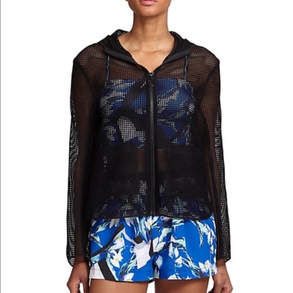 mesh zip up jacket